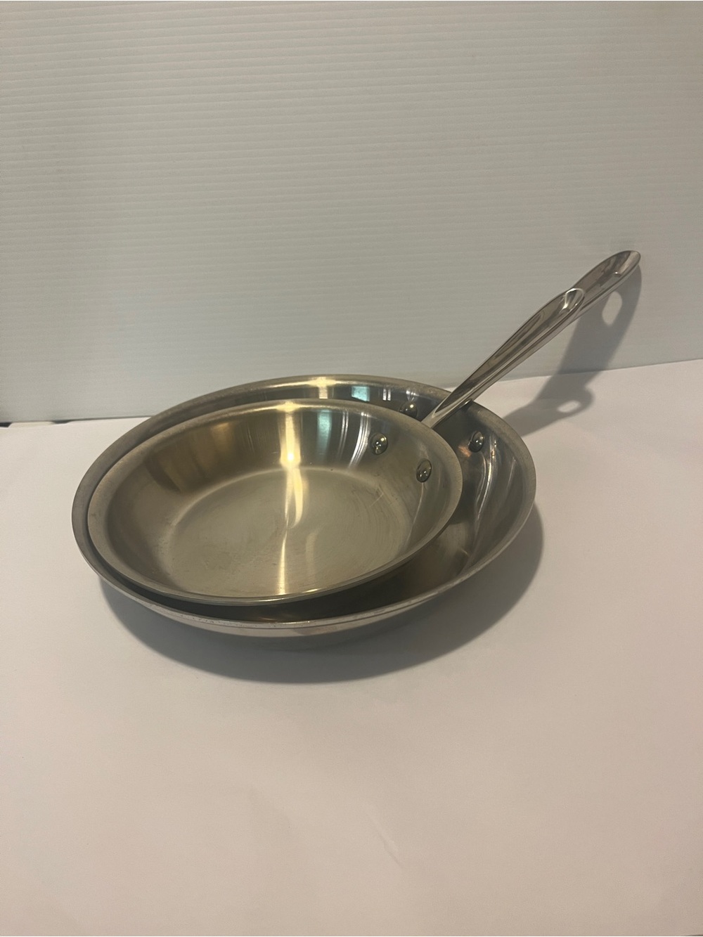 All-Clad Stainless Steel Frying Pan - set of 2 Cooking Skillets